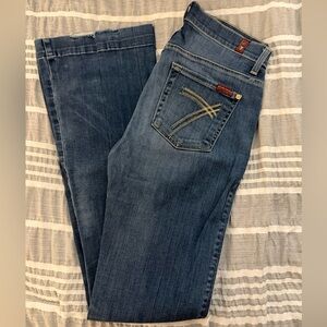 7 For All Mankind Dark Blue Boot Cut Jeans
